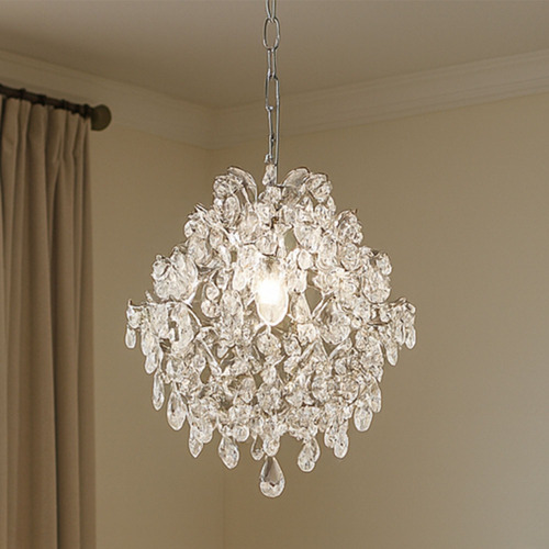 Georgia 1 Light Metal & Crystal Chandelier