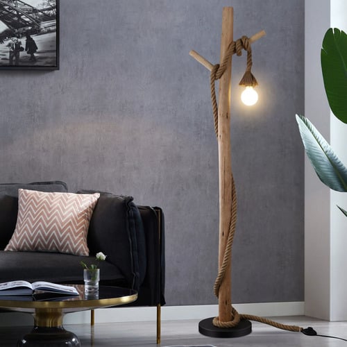 Mackie Eucalyptus Wood Floor Lamp