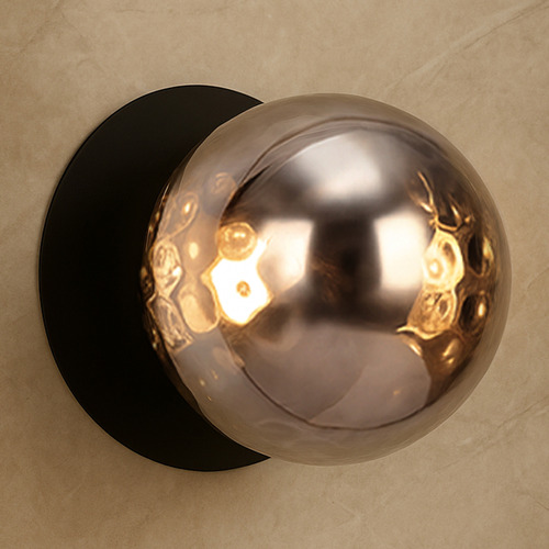 Lassie Molten Ripple Glass Warm White LED Wall Sconce