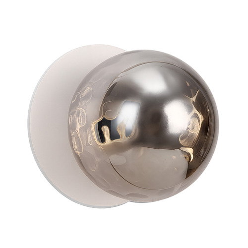 Lassie Molten Ripple Glass Warm White LED Wall Sconce