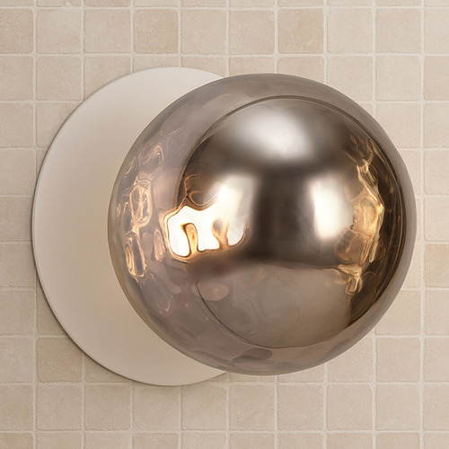 Lassie Molten Ripple Glass Warm White LED Wall Sconce