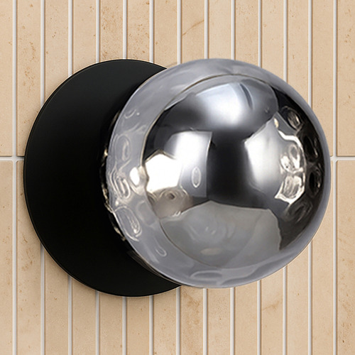 Lassie Molten Ripple Glass Cool White LED Wall Sconce
