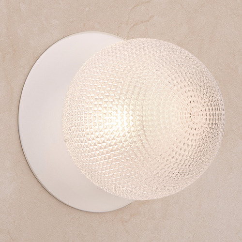 Lassie Diamond Cut Glass Warm White LED Wall Sconce