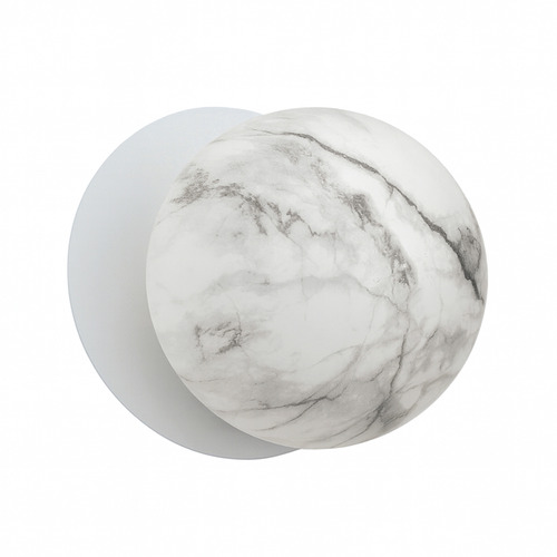 Lassie Marble Opal Glass Cool White LED Wall Sconce