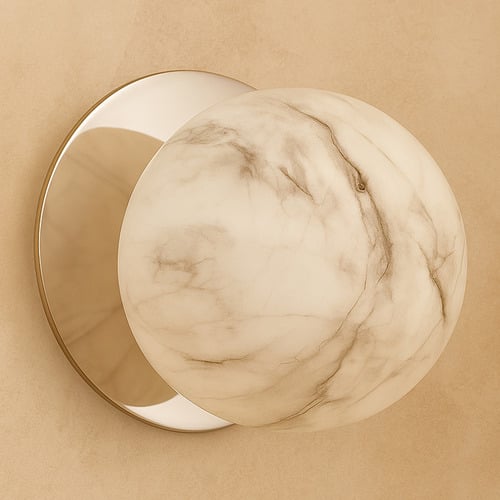 Lassie Marble Opal Glass Warm White LED Wall Sconce