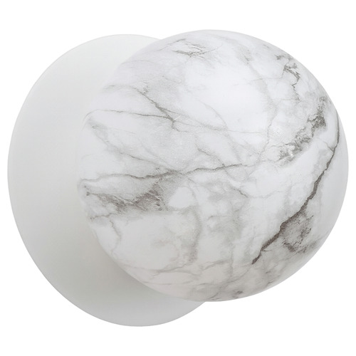 Lassie Marble Opal Glass Warm White LED Wall Sconce