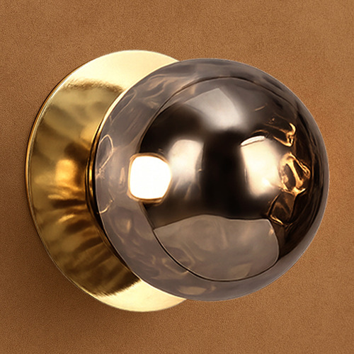 Lassie Molten Ripple Glass Warm White LED Wall Sconce