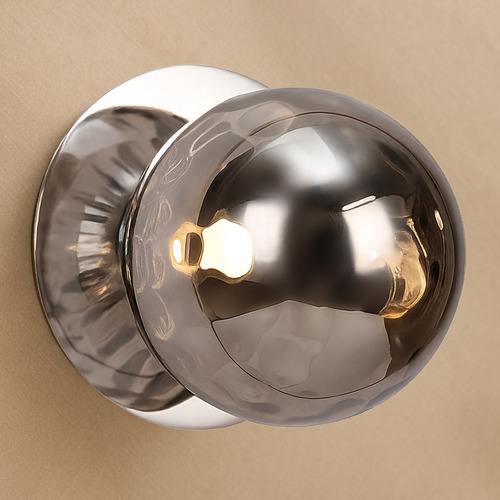 Lassie Molten Ripple Glass Warm White LED Wall Sconce