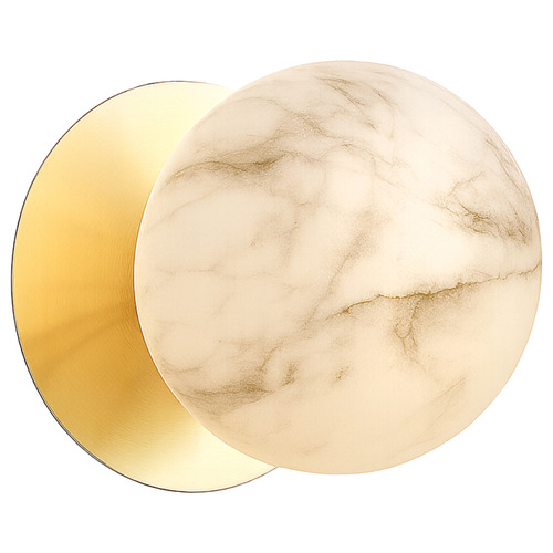 Lassie Marble Opal Glass Warm White LED Wall Sconce