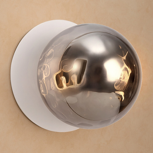 Lassie Molten Ripple Glass Warm White LED Wall Sconce