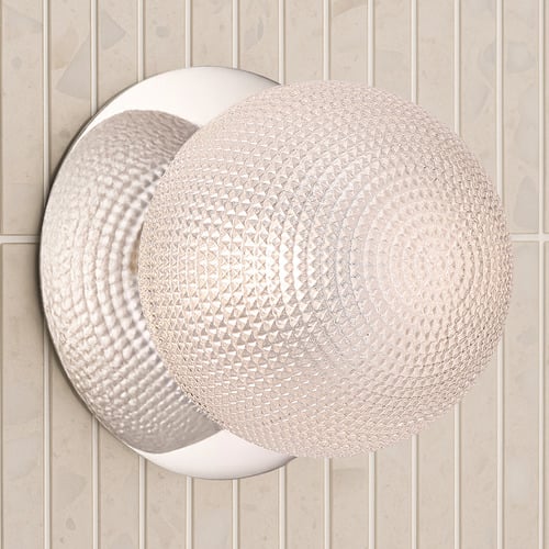 Lassie Diamond Cut Glass Warm White LED Wall Sconce