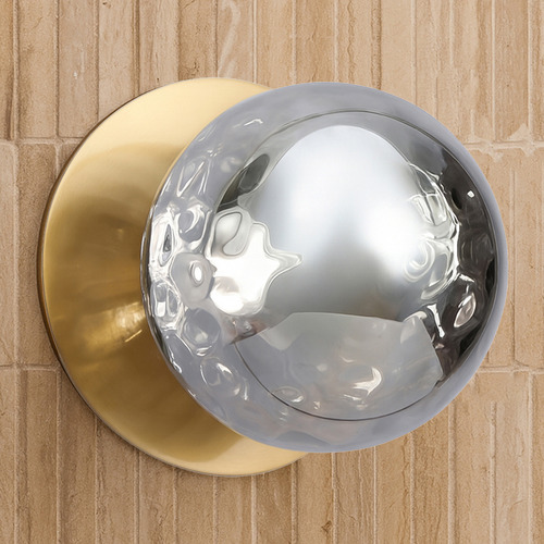 Lassie Molten Ripple Glass Cool White LED Wall Sconce