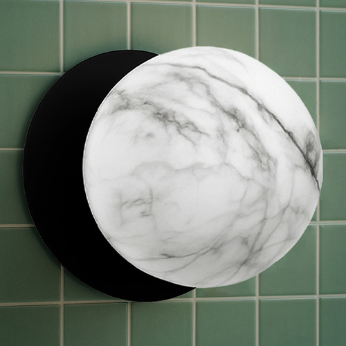 Lassie Marble Opal Glass Cool White LED Wall Sconce