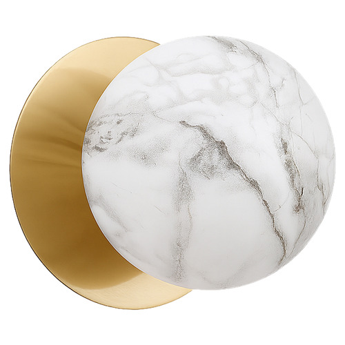 Lassie Marble Opal Glass Warm White LED Wall Sconce