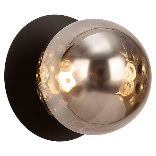 Lassie Molten Ripple Glass Warm White LED Wall Sconce