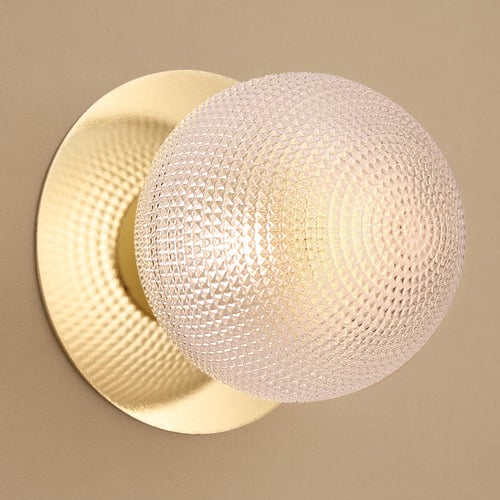 Lassie Diamond Cut Glass Warm White LED Wall Sconce