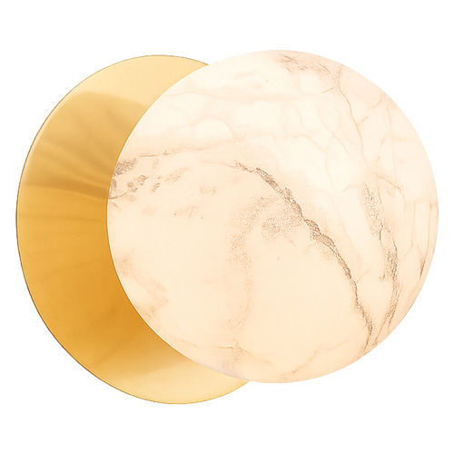 Lassie Marble Opal Glass Warm White LED Wall Sconce