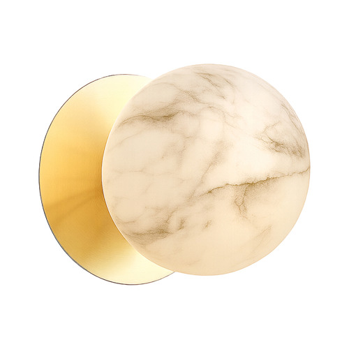 Lassie Marble Opal Glass Warm White LED Wall Sconce