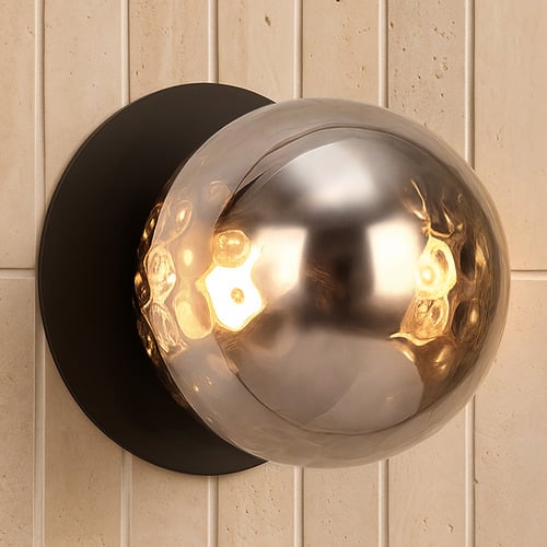 Lassie Molten Ripple Glass Warm White LED Wall Sconce