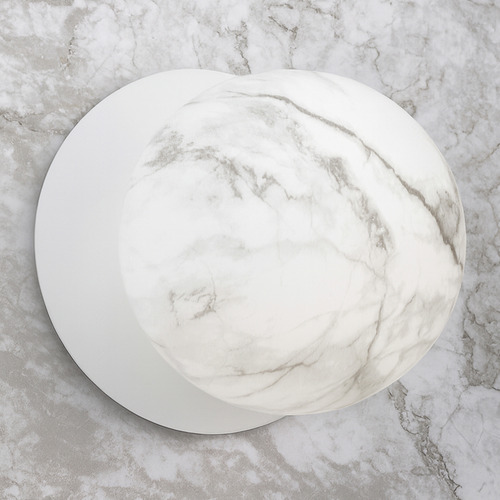 Lassie Marble Opal Glass Cool White LED Wall Sconce