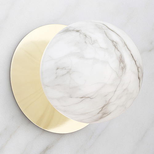 Lassie Marble Opal Glass Cool White LED Wall Sconce
