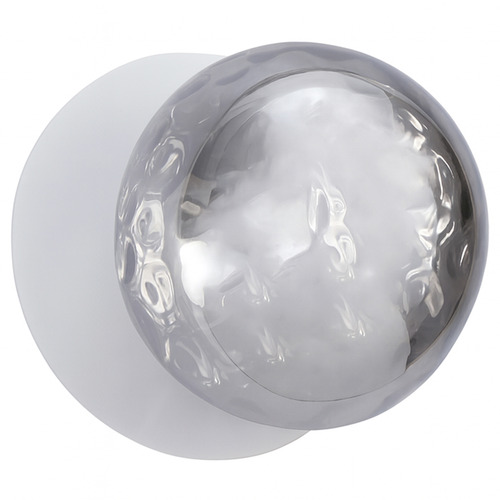 Lassie Molten Ripple Glass Cool White LED Wall Sconce