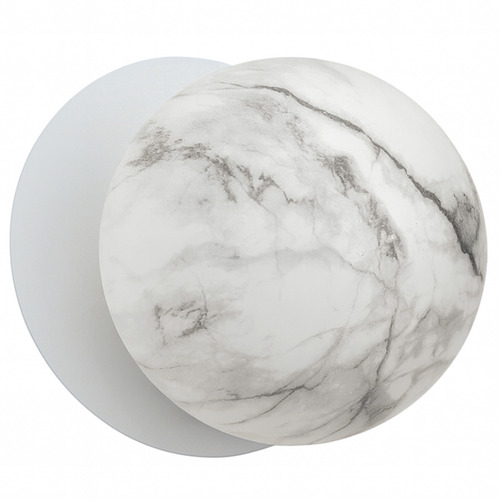 Lassie Marble Opal Glass Cool White LED Wall Sconce