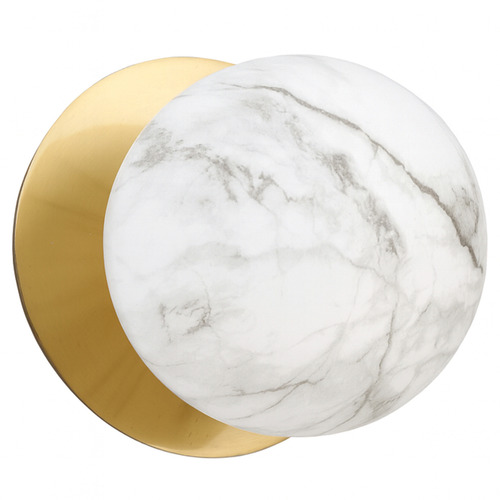 Lassie Marble Opal Glass Cool White LED Wall Sconce
