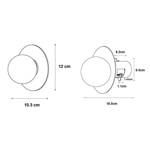 Lassie Opal Frosted Glass Warm White LED Wall Sconce