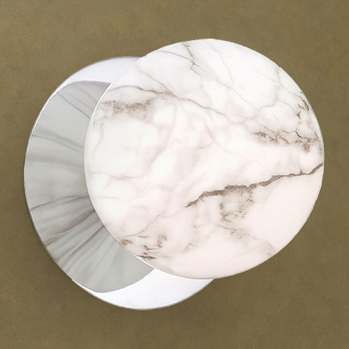 Lassie Marble Opal Glass Cool White LED Wall Sconce
