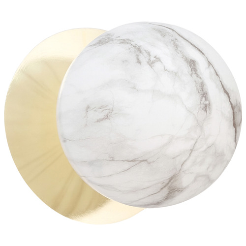 Lassie Marble Opal Glass Cool White LED Wall Sconce
