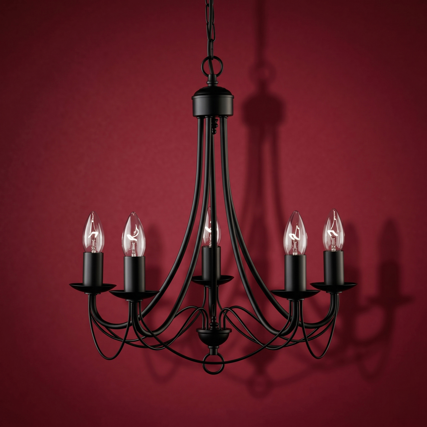 Montmartre Antique Brass 5 Light Chandelier
