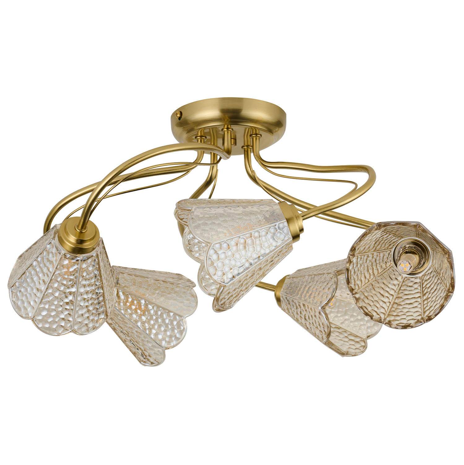Brent Glass 5-Light Semi-Flush Ceiling Light