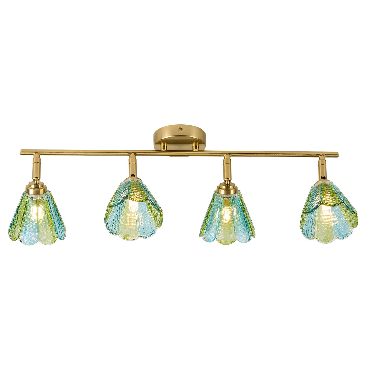 Brent Glass 4-Light Semi-Flush Ceiling Light