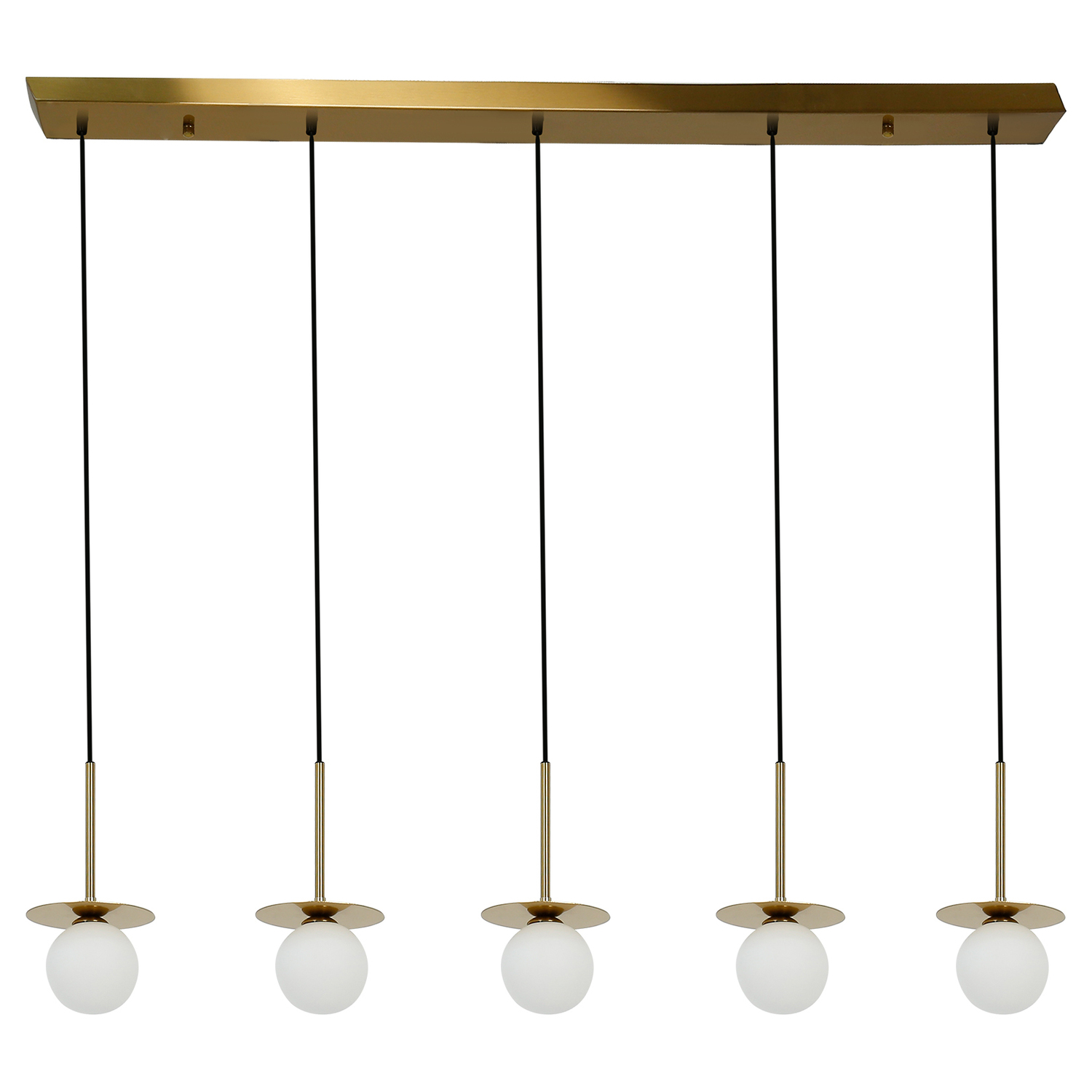 Whibley Glass 5-Light Linear Pendant
