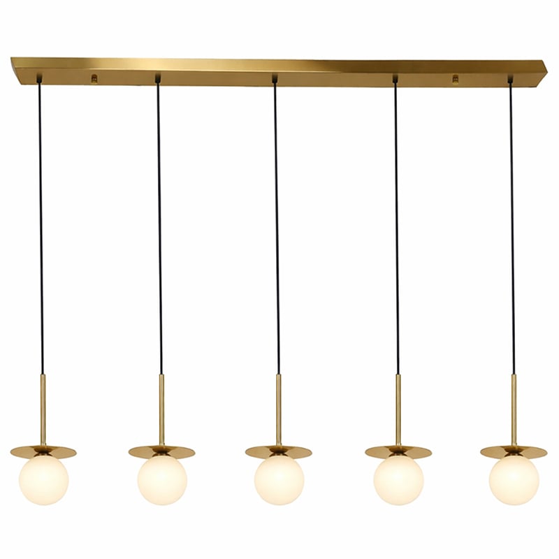 Whibley Glass 5-Light Linear Pendant