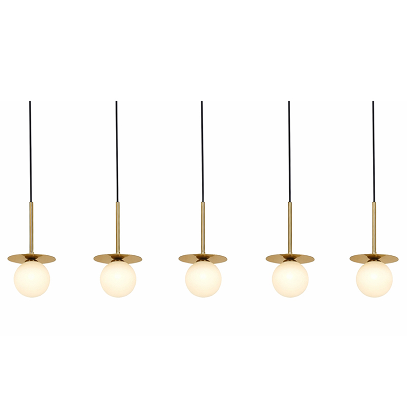 Whibley Glass 5-Light Linear Pendant
