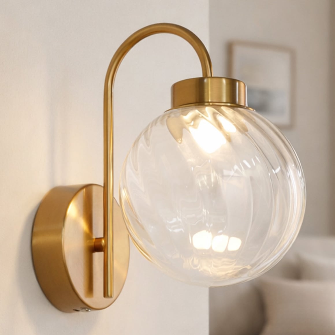 Parks Clear Glass LED Wall Light