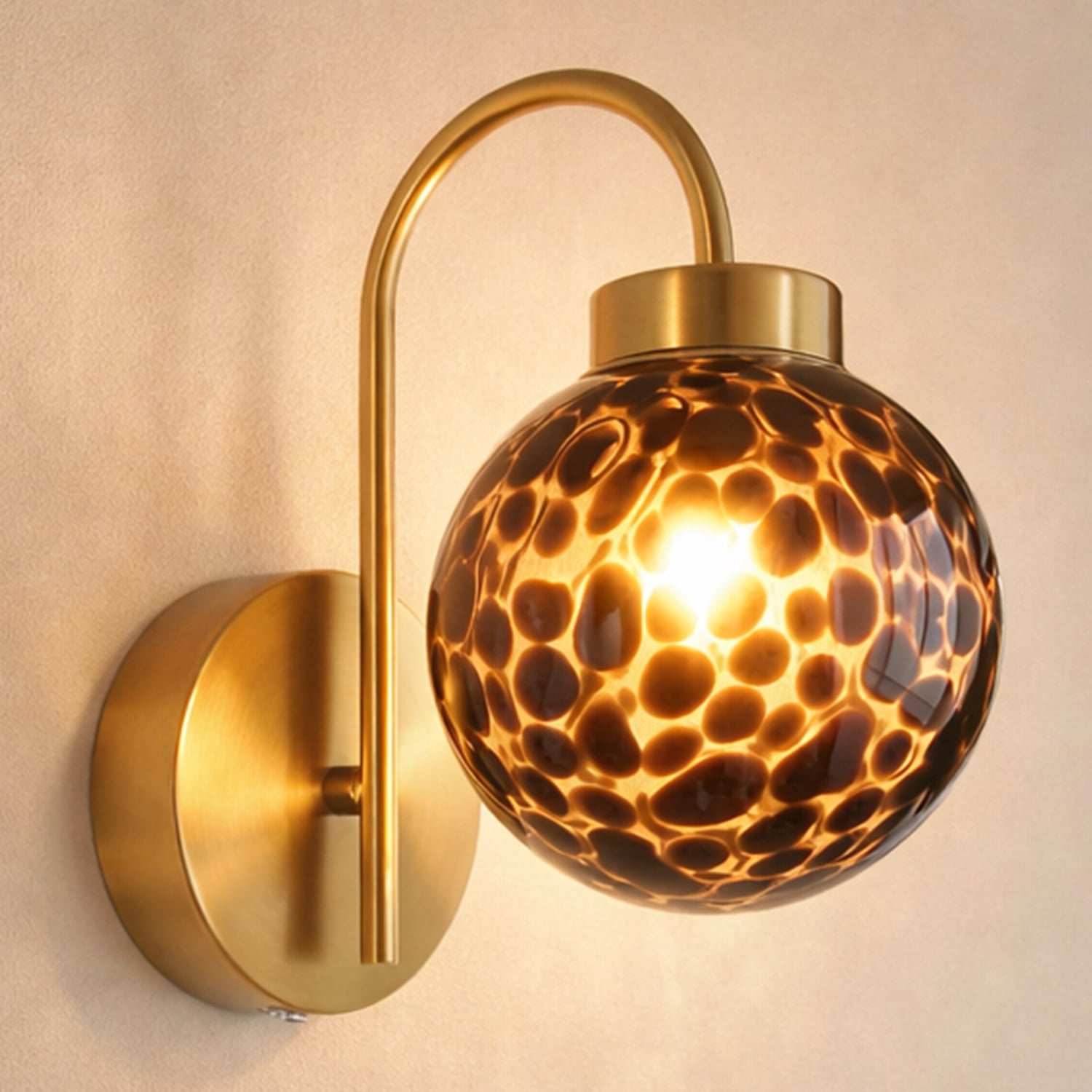 Parks Amber Glass LED Wall Light