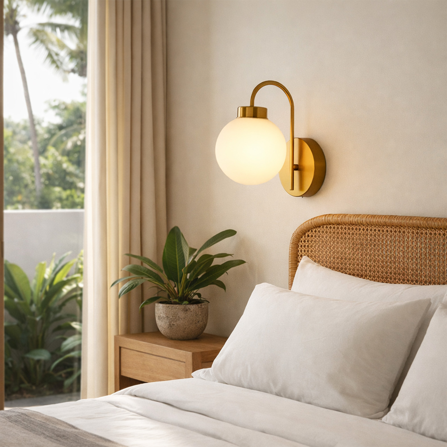 Parks Opal Glass LED Wall Light