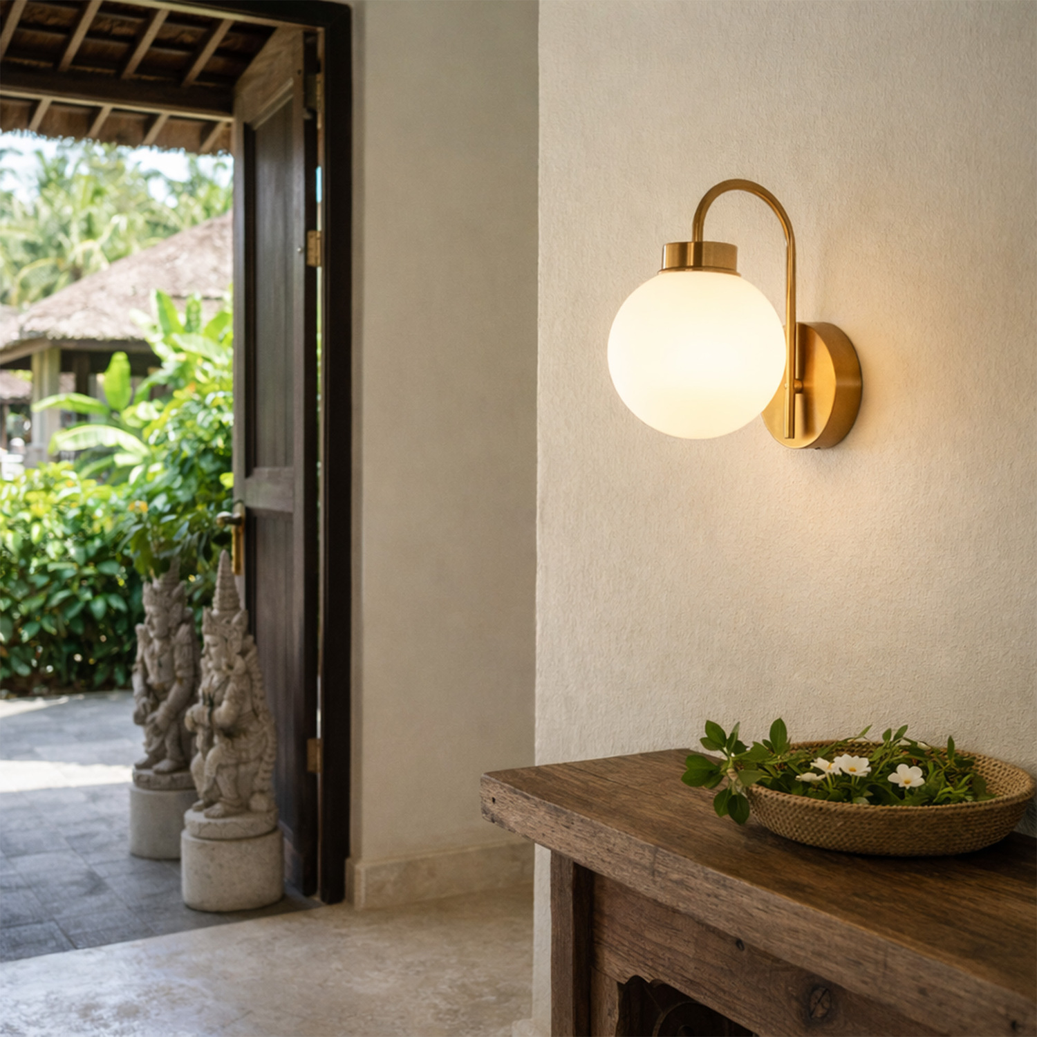 Parks Opal Glass LED Wall Light