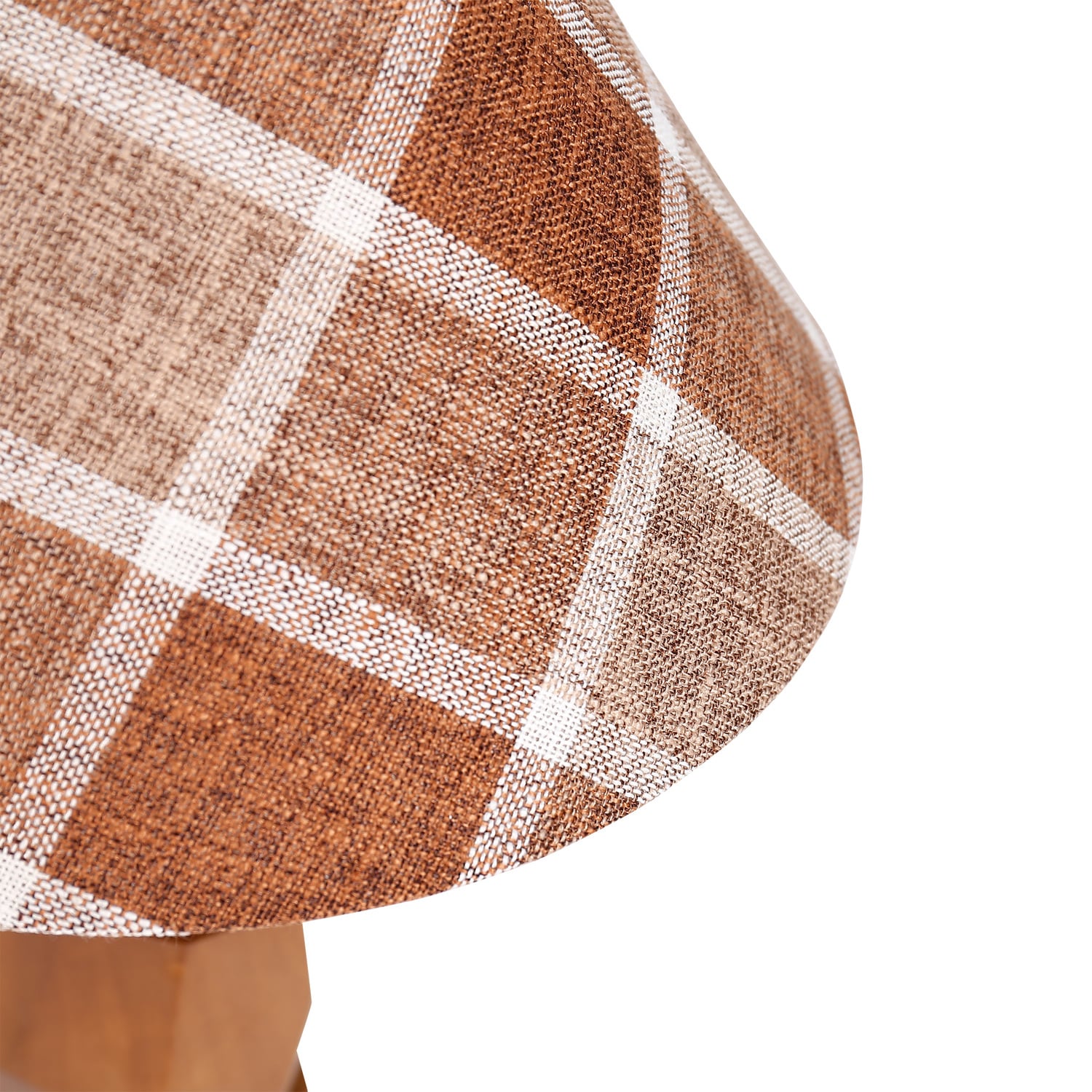 Stanley Rubberwood Checkered Table Lamp