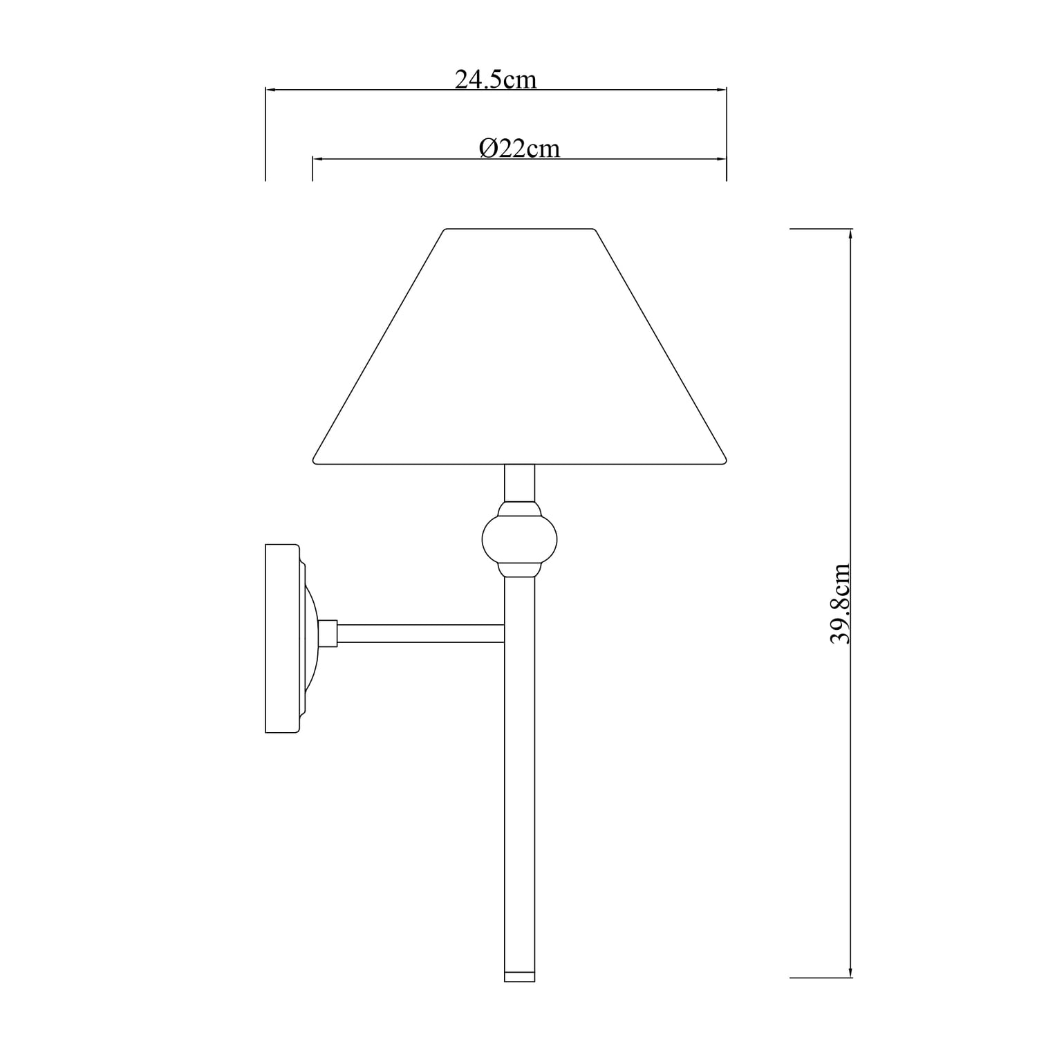 Ricks Linen Wall Light