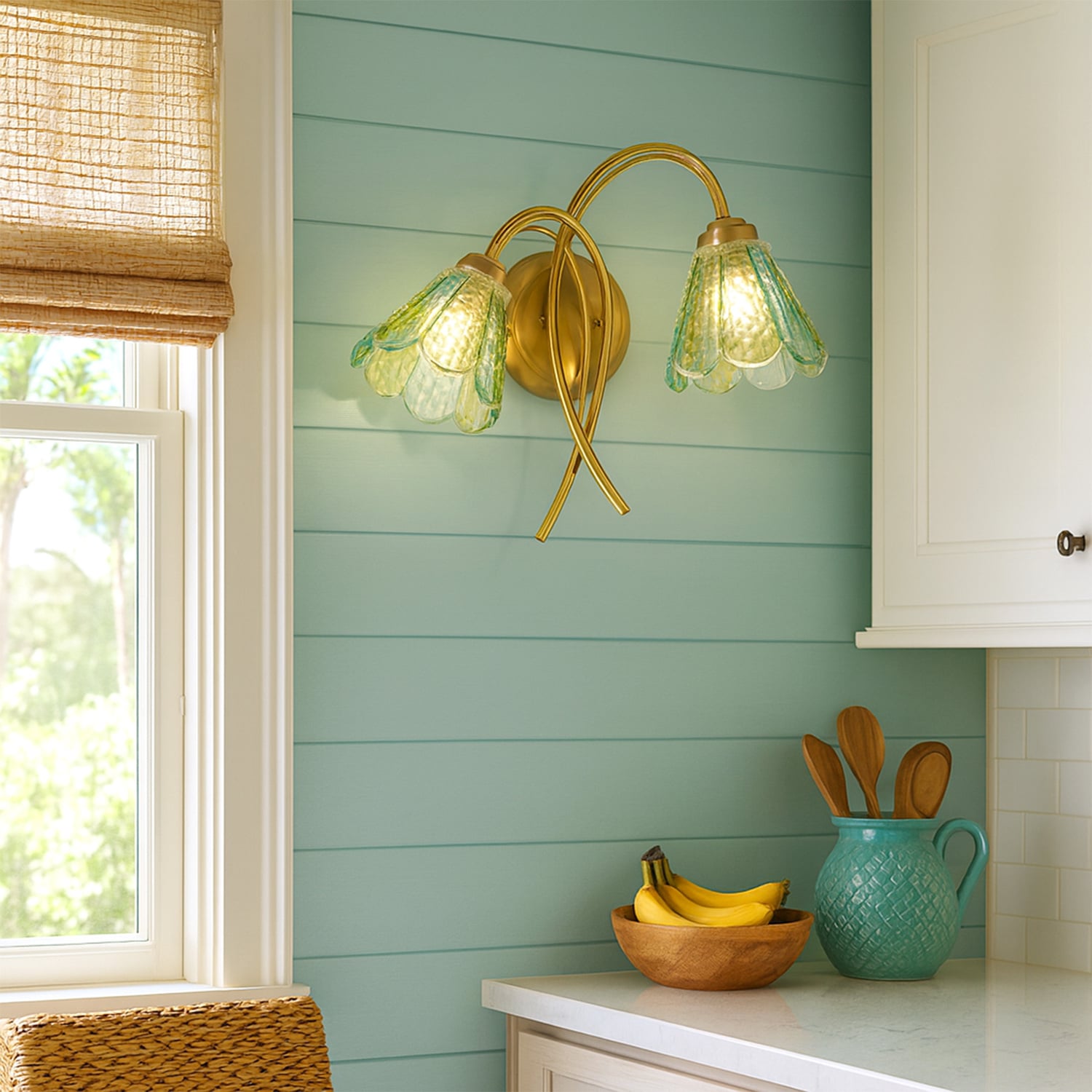Brent Glass 2-Light Wall Light