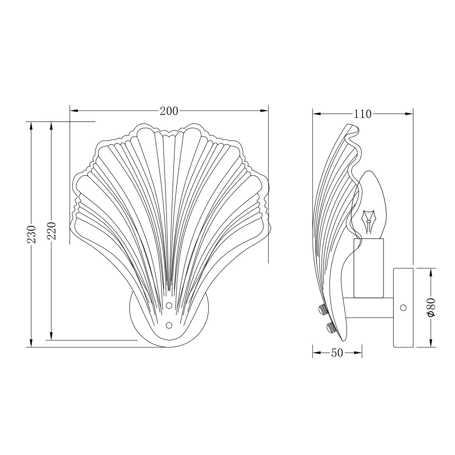 Abel Frosted Glass Wall Light
