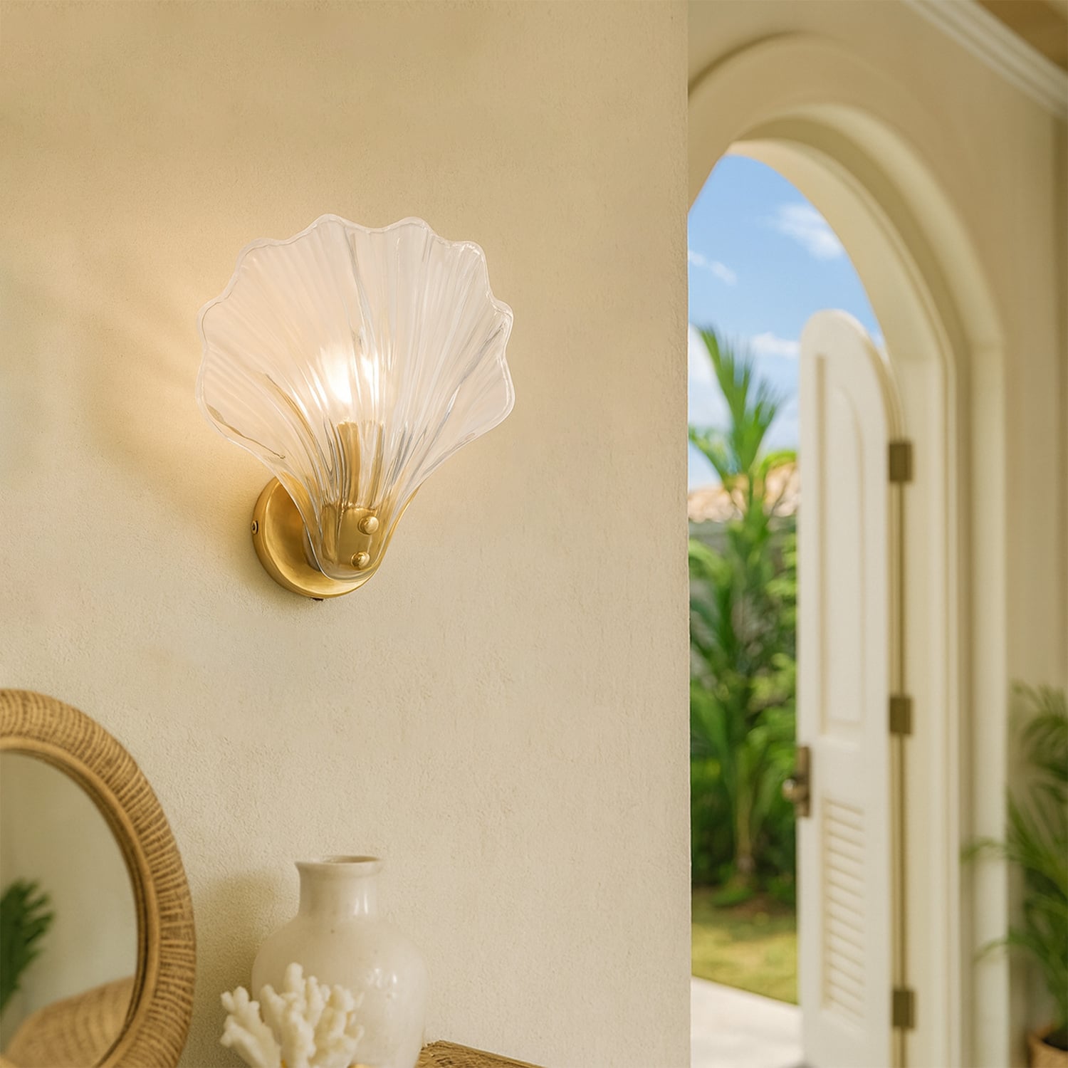 Abel Clear Glass Wall Light