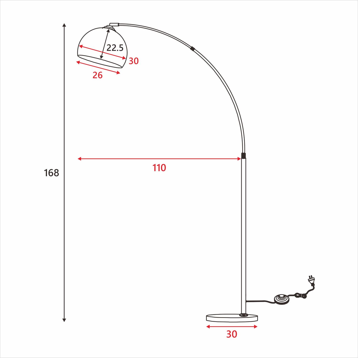 White Niort Marble & Metal Floor Lamp