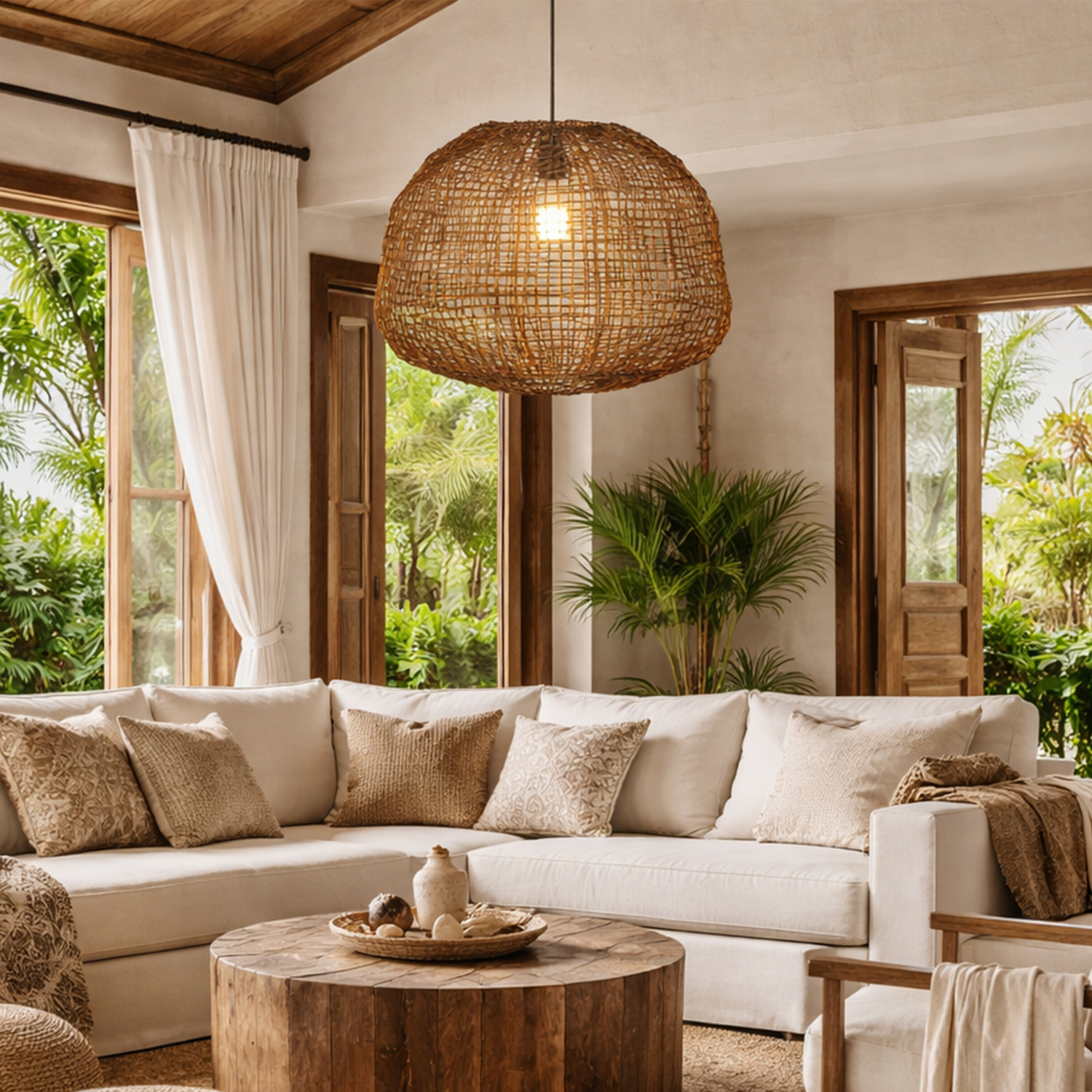Stratford Rattan Pendant Light