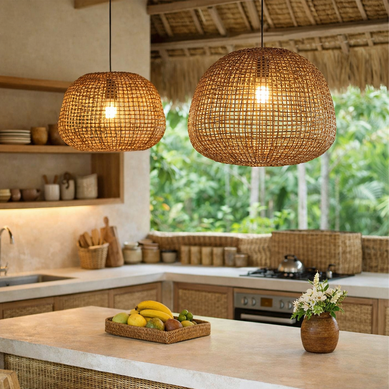 Stratford Rattan Pendant Light