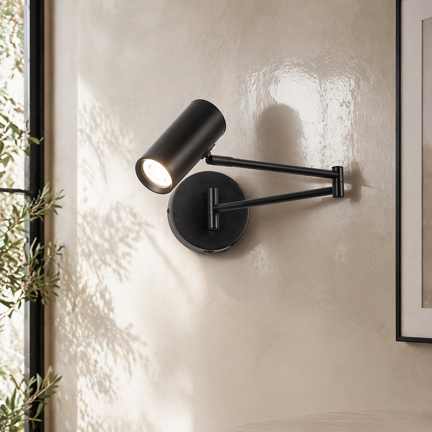 Calexico Aluminium Swing Arm Wall Spotlight